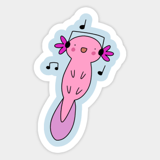 Headphones Axolotl Sticker